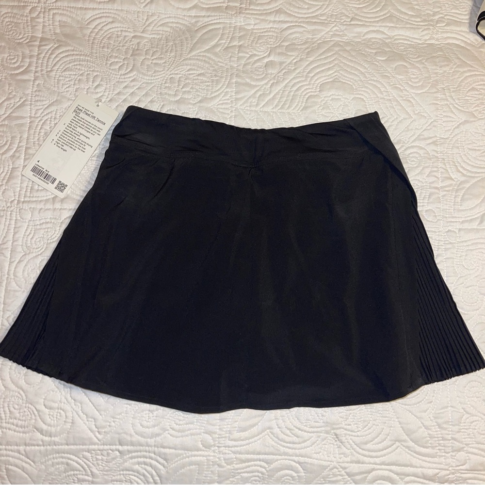 NWT Lululemon Black Peak Pleat HR Tennis Skirt Size 4